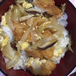 椎茸入りカツ丼